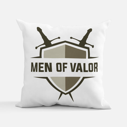 Men of Valor White Pillow Case